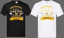 Herren T-Shirt schwarz weiß Rundhals inkl. Druck Garten Gärtner Geschenk