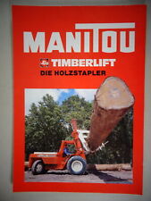 Prospekt / Broschüre  Manitou Timberlift | die Holzstapler MC 20/30 - MC 80/100