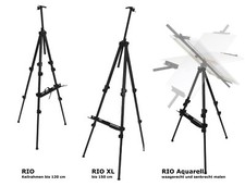 Profistaffelei RIO Aluminium, Feld-/Atelierstaffelei, Dreibein, hohe Tragkraft