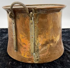 Kupferkessel antik groß handgeschlagen Kupfertopf alt Blumentopf