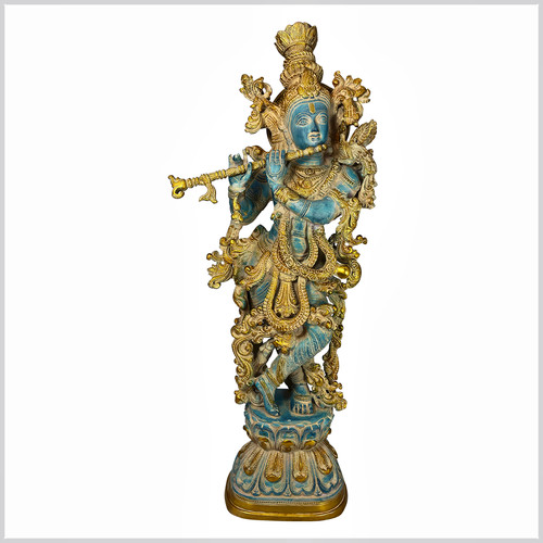 Krishna messing blaugold - krishna, 76cm