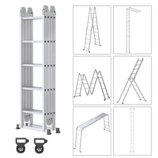 Alu Mehrzweckleiter 6 in 1 Klappleiter Anlegeleiter Stehleiter Gelenkleiter NEU