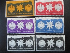 (14817) 6 x Reklamemarke - Deutsch-Österr. Alpenverein