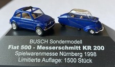 Busch Fiat 500+Messerschmitt KR 200 SoMo Spielwarenmesse 1998 PC Neu