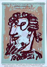 MARKUS LÜPERTZ und TTT Augsburg 2011 HAND-SIGNIERT, Siebdruck,  100x70 cm