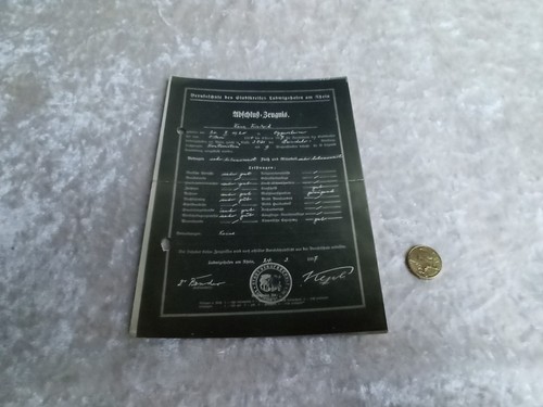 Alte kopie abschlußzeugnis - alte,