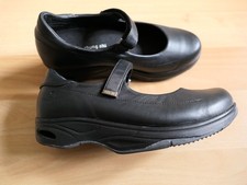 chung shi Damen Halbschuhe Slipper Gr.39 schwarz mit Klettverschluss TOP