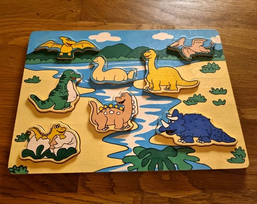 Holz setzpuzzle dinosaurier - holz-setzpuzzle,