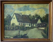 Ölbild Landschaft altes