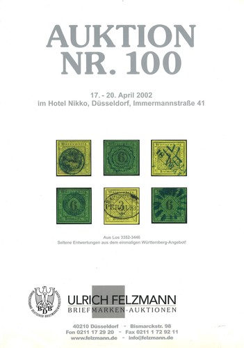 100 ulrich felzmann auktion - 100.,