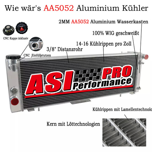 Aluminium kühler für jeep - aluminium,