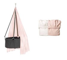 Leander Babywiege grau mit