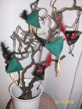 Ostern Deko Stoff Vogel mit künstliche Federn 5 Stück  Tilda Frühling Neu