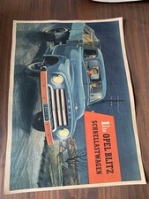 Opel Blitz Reklame Werbung Litfaßsäule Plakat alter Druck Werbedruck
