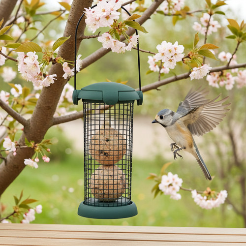 Vogelfutterspender dunkelgrün - vogelfutterspender,