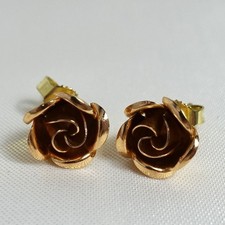 Rosen Ohrstecker 333 Rotgold Gelbgold Gold Ohrringe Rose TEKA / CU 342(27)