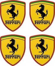 Ferrari Aufkleber 4 X Sticker Logo Tuning Wasser Dicht Wärme Schutz Wetterfest