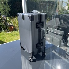 Aluminium Trolley Grau 4 Rollen 50x35x23 cm