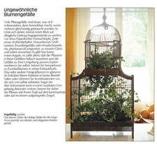 Deko Vogelkäfig Vogelbauer Original Vintage - als Blumengefäß