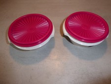 Tupperware 2 x Servierschale 1323 mit Sonnendeckel 812, Fassungsvermögen 350 ml