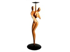 Kerzenhalter liebespaar holz - kerzenhalter,