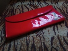 Bettie Page Handtasche Clutch Rot Lack   Roebuck Hep-Kitten Rockabilly 