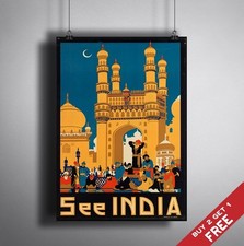A3 großes INDIEN POSTER