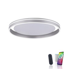 LED Deckenlampe rund silber