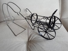 2 Flaschenhalter, Weinflaschenhalter, Metall, Deko