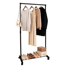 Kleiderständer auf Rollen mobiler Kleiderstange  156*73.5cm bis 11KG