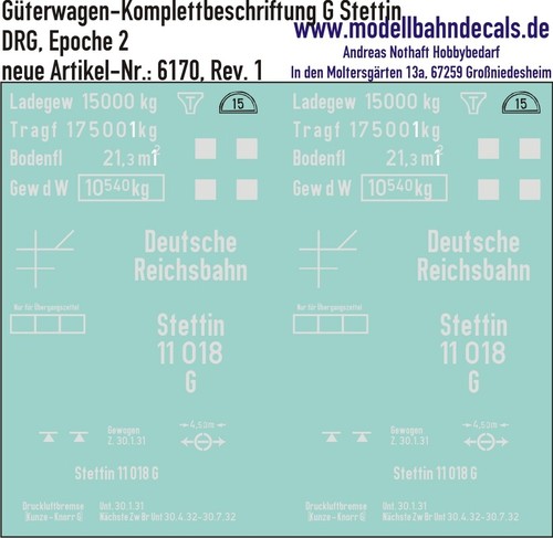Komplettbeschriftung für g - für,
