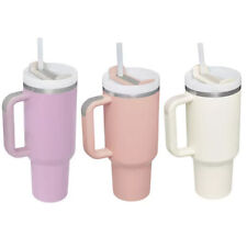 40oz 1200ml Thermobecher mit Strohhalm und Henkel Kaffeebecher To Go mit Deckel