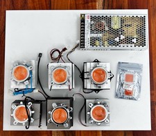 Pflanzenlampe Grow Licht LED Set 6x30W mit Kollimator Optik + 200W Netzteil