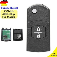 2 Tasten Funk Schlüssel Ersatz Fernbedienung 433MHz für Mazda 3 5 6 CX7