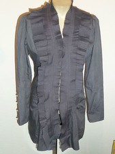 FESTLICHE BLUSE Longbluse ausgefallen schwarz * Mais il est ou le Soleil? * - 38