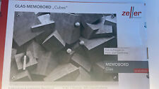 Zeller Memoboard Wunschbrett Wand Planer Visual Board cubes, Glas ca. 60 x 40 cm