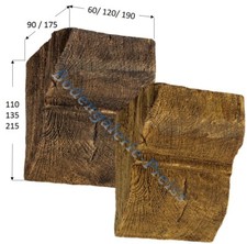 Konsole für Deckenbalken - Dekorbalken - PU-Balken- Holzimitat Eiche hell/ dunke