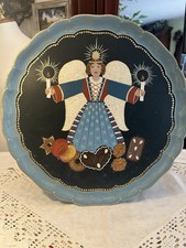 Weihnachtsteller, Holz, bemalt