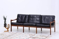 Mid Century Ledersofa von