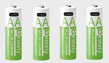 4x 13600 mAh AA USB C Akku