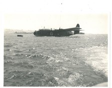 Nachkriegsfoto: Flugboot BV 222 ankert vor Tobruk