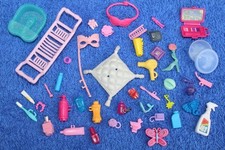 BARBIE ACCESSOIRES BAD S31 BEAUTY ZAHNBÜRSTE TUBE ROUGE FÖN FUSSBAD SPANGE DOSE