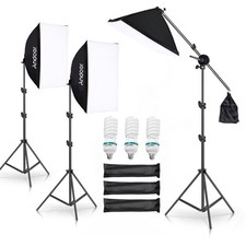 Andoer Studio Fotografie Licht Kit 50x70 Softbox 135W LED Licht Beleuchtung Set