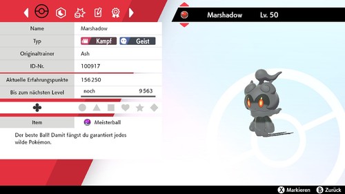 Non shiny marshadow 6iv - non, lvl