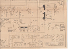Schaltplan PHILIPS Fernseh -Standgerät Leonardo 1956 Fernseher Typ 21 CD 142 TV