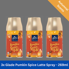 Glade Automatic Refill Lufterfrischer Spray Pumpkin Spice Latte. 3 x 269ml