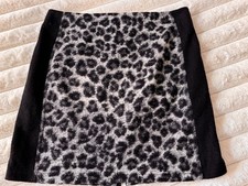 Rock---Mark Adam----Gr. 40---schwarz/grau----Leoprint----Wollmischung