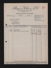 HEUCHELHEIM-GIESSEN, Rechnung 1938, Rinn & Cloos AG Zigarren-Fabriken