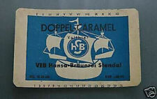 altes DDR Bier Etikett - VEB Hansa-Getränke Stendal DOPPEL-CARAMEL Bieretikett