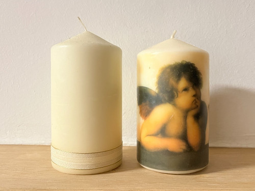 Stumpen kerzen wachs creme - 2,
